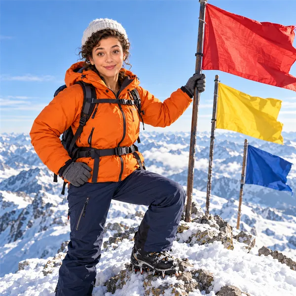 Flags on the summit