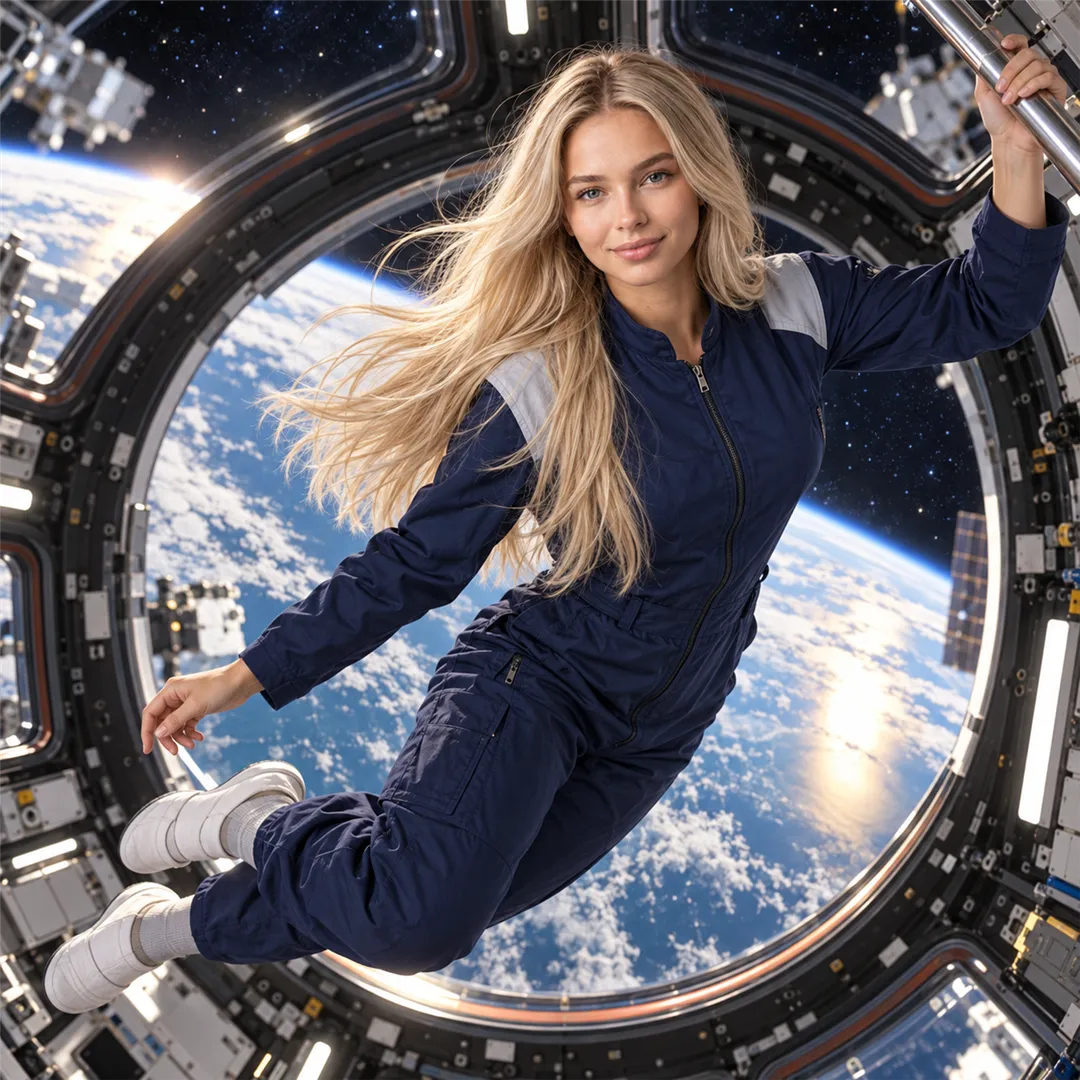 Zero-g at the station window