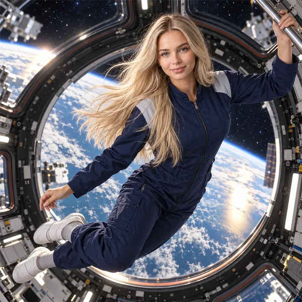 Zero-g at the station window