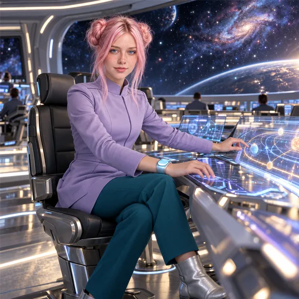 On the starship bridge