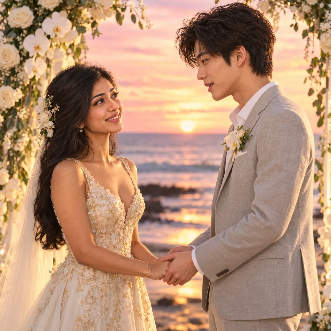 Vows at sunset